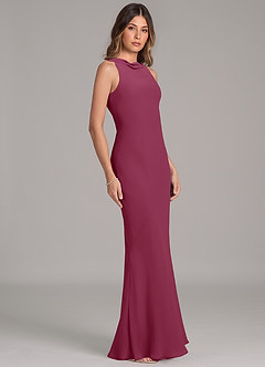 Azazie Allettie 신부 들러리 드레스 인어 쉬폰 바닥 길이 드레스 image5