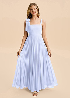 Azazie Rudy Junior Lavender A-Line Pleated Chiffon Dress image1