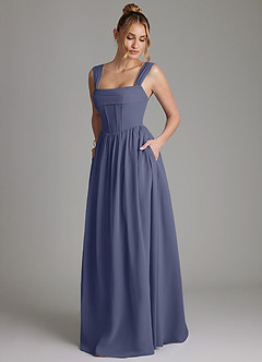Azazie Caterina Bridesmaid Dresses Stormy A-Line Corset Chiffon Dress image5