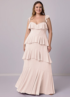 Barbie ♥ Azazie Bridesmaid Dresses Rose Petal A-Line Sweetheart Neckline Chiffon Dress image8