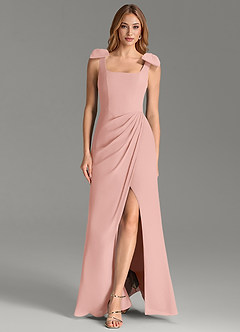Azazie Adalynn Bridesmaid Dresses Rosette Mermaid Pleated Chiffon Dress image1