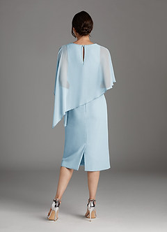 Azazie Sparrow Mother of the Bride Dresses Sky Blue Sheath Sequins Chiffon Dress image7