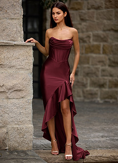 Siren Wein Meerjungfrau-Ballkleid image3