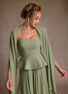 Azazie Josabeth Mother of the Bride Dresses Pistachio A-Line Pleated Chiffon Dress image7
