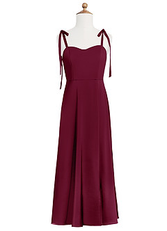 Azazie Rosey Junior Mulberry A-Line Sweetheart Neckline Stretch Satin Dress image7