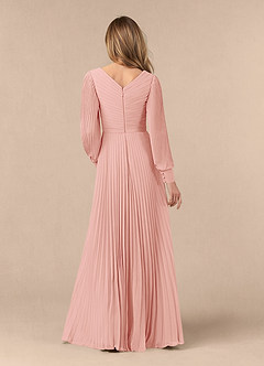 Azazie Zina Mother of the Bride Dresses Rosette A-Line Pleated Chiffon Dress image4