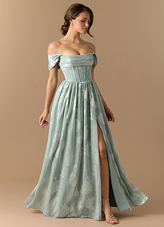 Maxi jurk Rio Bevroren Salie image8