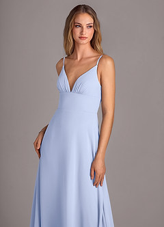 Azazie Amina Bridesmaid Dresses Ice A-Line Chiffon Dress image5