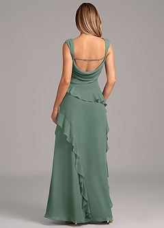 Azazie Sloane Bridesmaid Dresses Eucalyptus A-Line Sweetheart Neckline Chiffon Dress image2