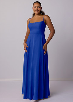 Barbie ♥ Azazie Bridesmaid Dresses Royal Blue A-Line Chiffon Dress image7