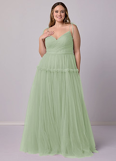 Barbie ♥ Azazie Final Sale Blue Jay A-Line Tulle Dress image10