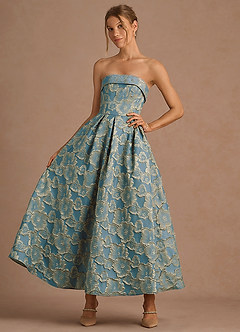 Florentine Lake Blue Maxi Dress