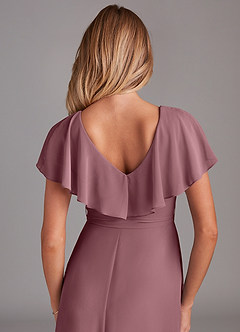 Azazie Lainey Bridesmaid Dresses Amethyst A-Line with Pockets Chiffon Dress image2
