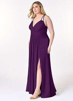 Azazie Farren Robes de demoiselle d'honneur Robe Trapèze Convertible en Mousseline de soie Plissée Grain De Raisin image12
