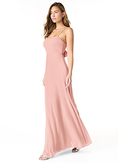 Azazie Rae Final Sale Rosette A-Line Bow Mesh Dress image3