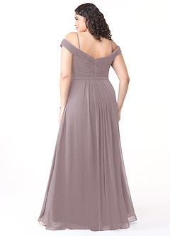 Azazie Audrianna Bridesmaid Dresses Dusk A-Line Off-The-Shoulder Gathered Chiffon Convertible Dress image8