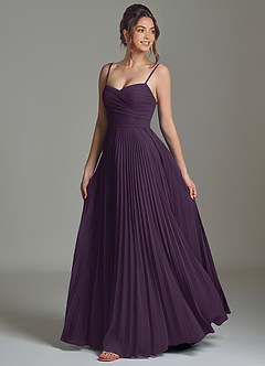 Azazie Catie Bridesmaid Dresses Plum A-Line Sweetheart Neckline Chiffon Dress image5