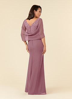Azazie Laina Mother of the Bride Dresses Vintage Mauve Mermaid Lace Chiffon Dress image3