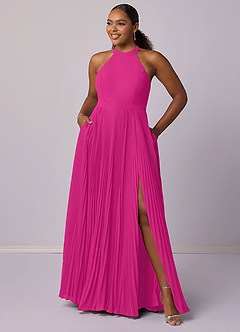 Barbie ♥ Azazie Bridesmaid Dresses A-Line Pleated Chiffon Floor-Length Dress image11