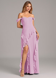 Azazie Sloane Bridesmaid Dresses Candy Pink A-Line Sweetheart Neckline Chiffon Dress image4