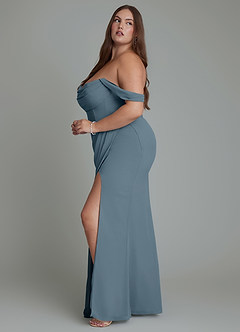 Azazie Johana Bridesmaid Dresses Twilight Mermaid Off the Shoulder Chiffon Convertible Dress image13