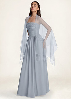 front Azazie Chiffon-Schal mit Quasten
