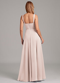 Azazie Shaude Bridesmaid Dresses Rose Petal A-Line Pleated Chiffon Dress image2