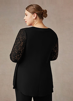 Azazie Mamrie Abiti per la Madre della Sposa Abito Tuta Pantaloni in Pizzo Nero image15