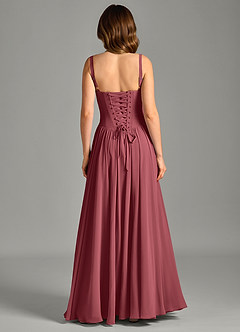 Azazie Evadina Suknie dla druhen Linia A Gorset Szyfon Do ziemi Sukienka image2