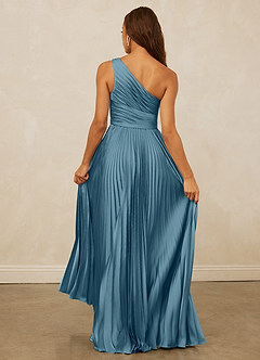Christian Siriano Bridal for Azazie 1008 Brautjungfernkleider A-Linie One-Shoulder Stretch-Satin Kleid Bermudablau image7