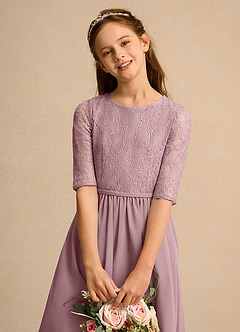 Azazie Pippin Junior Formal Flower Girl Klänningar Klä A-Line i Spets image5