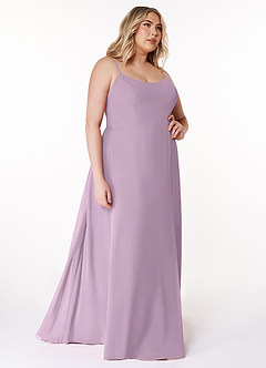 Azazie Moira Bridesmaid Dresses Wisteria A-Line Scoop Chiffon Dress image11