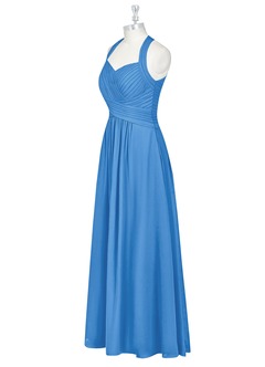 Azazie Claudia Bridesmaid Dresses Blue Jay A-Line Sweetheart Neckline Chiffon Dress image9