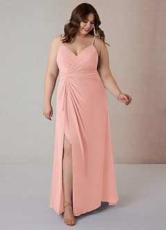 Azazie Emerald Bridesmaid Dresses Rosette A-Line Ruffled Chiffon Dress image7