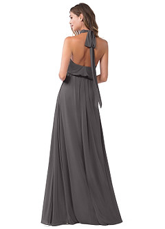 Azazie Landry Bridesmaid Dresses A-Line Pleated Mesh Floor-Length Dress image2