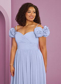 Barbie ♥ Azazie Bridesmaid Dresses Ice A-Line Off the Shoulder Chiffon Convertible Dress image18