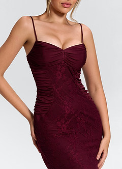 Sorra Dark Plum Midi Dress image2