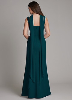 Azazie Katya Bridesmaid Dresses Pine Mermaid Square Neckline Chiffon Convertible Dress image5