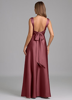 Azazie Beatrice 신부 들러리 드레스 A라인 스윗하트 네크라인 스트레치 새틴 바닥 길이 드레스 image6