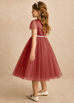 Azazie Kaylor Flower Girl Klänningar Klänning A-linje i Tyll Plisserad image6