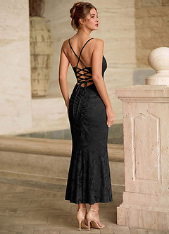 Ladow Black Jacquard Wedding Guest image2