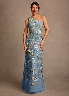 Azazie Bertie Mother of the Bride Dresses Twilight A-Line Lace Dress image1