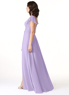 Azazie Omari Bridesmaid Dresses Lilac A-Line Chiffon Dress image3