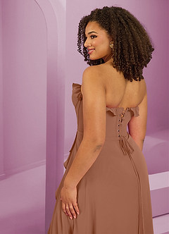 Barbie ♥ Azazie Final Sale Bronzer A-Line Sweetheart Neckline Chiffon Dress image9