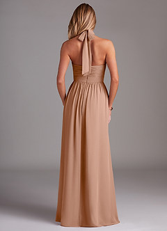 Azazie Avary Brautjungfernkleider A-Linie Plissee Chiffon Kleid Champagner Rosa image8