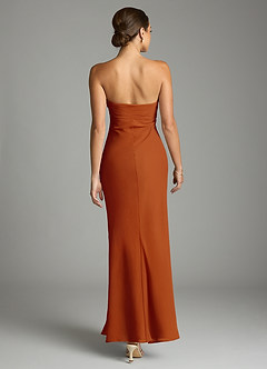 Azazie Saylor Vestidos de damas de honor Vestido de Pimenton de Gasa de Corte Sirena con Sin tirantes image11