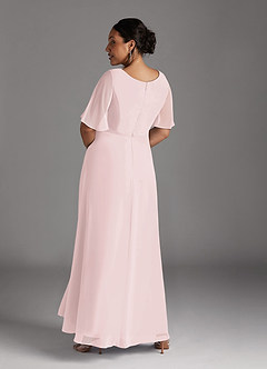 Azazie Tricia vestidos de madre de la novia Vestido de Rosa Rubor de Gasa de Corte En A con Cuello en V Plisado image11