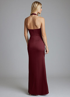 Azazie Minnow Vente finale Robe Sirène en Satin extensible Encolure en Forme de Cœur Black image4