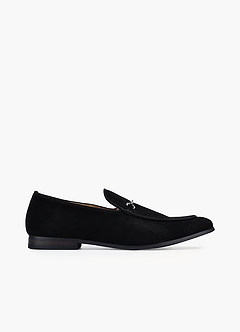 front Men's Suede Horsebit Loafers