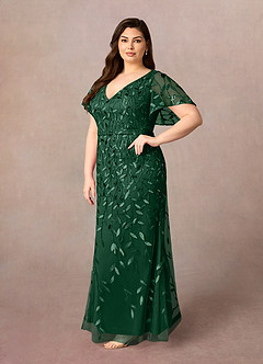 Upstudio Petaluma Final Sale Dark Green Mermaid V-Neck Sequins Dress image7